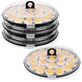 HANSGO deviled egg containers with lid, assembled, ideal for secure transport of appetizers.