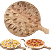 HANSGO deviled egg platter with 24-hole round layout for party-ready servings.