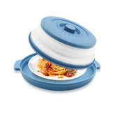 HANTUSWUS microwave splatter cover 10.2-inch top view with handles prevents messes.
