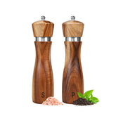 Haomacro acacia wood salt and pepper grinders on table for elegant dining