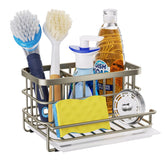 HapiRm kitchen sink caddy organizer with 3 partitions keeps brushes organized.