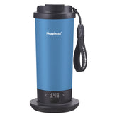 Happiness 20oz self-heating mug with spill-resistant lid for on-the-go coffee