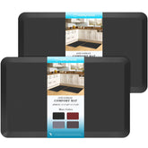 HappyTrends kitchen mat anti-fatigue-foam provides comfortable standing during meal prep.