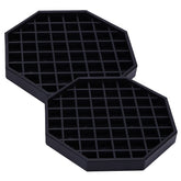 Happy Reunion octagon 6in black drip tray with honeycomb grid for spill control