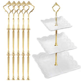 Happy Will crown hardware for 3-tier tray connects plates securely for sturdy presentations