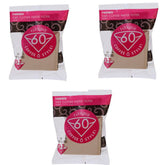 Hario 01 natural paper coffee filters in a 300-sheet 3-pack for V60 brews