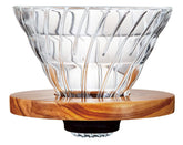 Hario V60 VDGR-02-OV glass dripper for even pour-over extraction