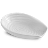 Hasense ceramic spoon rest white on counter keeps utensils organized.