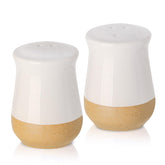 Hasense ceramic salt and pepper shakers on a clean counter for easy seasoning.