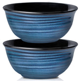 HASENSE serving bowls with 60-ounce capacity in blue for generous salads and soups.