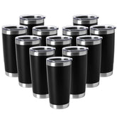 Hasle Outfitters 20oz tumbler with black lid, ideal for hot or cold drinks.