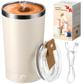 Hatisan self-stirring coffee mug with lid for quick, uniform mixing