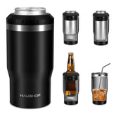 HAUSHOF 12oz can cooler 4-in-1 design keeps drinks handy on outings.