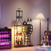 HavenlyYouth liquor cabinet with 5-tier wine bottle holders for organized storage and easy access.