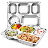 HaWare 2-pack divided plate top view shows five sections for balanced meals.
