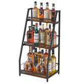 Hayexiha 3-tier stand side view for easy bottle access.