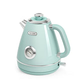Hazel Quinn retro kettle mint green front view showing BPA-free stainless steel interior