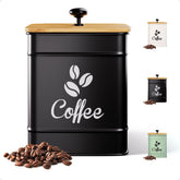 HB Design Co airtight coffee canister 40oz keeps beans fresh and easy to scoop