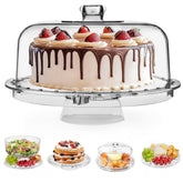 HBlife cake stand with acrylic dome showcases treats clearly for events.