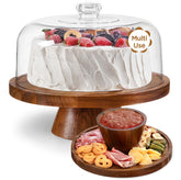 HBlife cake stand with lid showcases desserts while keeping insects away