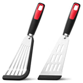 HE-SANQI fish spatula set broad blade for delicate flipping and easy under-fillets