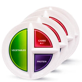 Health Beet 10-inch diabetic portion plate shows three sections for balanced meals.
