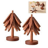 Heaocv walnut tree table mat highlighting heat protection for countertops.