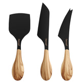 hecef cheese knife set pronged blade for hard cheese on a board