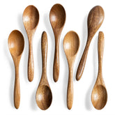 Hefild 7-piece wooden spoons for tea stirring and honey scooping