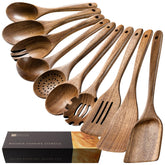 Hefild acacia spoon-stir for smooth, precise stirring on nonstick cookware