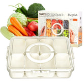 Hegrish Snack Box Container with divided compartments for organized snacking on the go