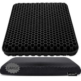 Helishy gel seat cushion large 17x17 provides breathable comfort for long sits.