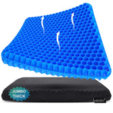 Helishy gel seat cushion large top view shows spacious comfort for long seating
