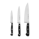 HENCKELS Classic 8-inch Chef Knife blade for precise chopping and lasting sharpness.
