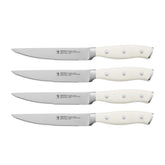 Henckels Forged Accent razor-sharp steak knife blade close-up for precise slicing.