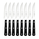Henckels Razor-Sharp steak knife set with precise slicing.