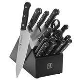 HENCKELS Solution knife block with knives keeps kitchen organized and ready for prep.