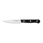 Henckels Solution razor-sharp 4-inch edge enables precise slicing in quick prep.