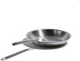 Heritage Steel Eater Series 10.5 inch pan, top view, even heat distribution for precise cooking