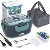 Herrfilk electric lunch box front view showing portable design for home, office, or travel