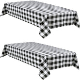 Hiasan buffalo plaid tablecloth with waterproof protection for outdoor dining.