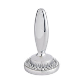 HIC Kitchen dual meat tenderizer front view showing balanced weight and chrome-plated zinc