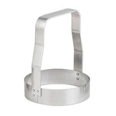 Kwik Kut plain edge chopper blade close-up shows sturdy stainless steel for quick mincing.