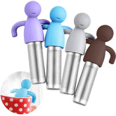 Hicarer gray cute-man tea infuser for easy cup steeping