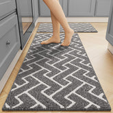 hicorfe kitchen rug set full view for kitchen and entryway, enhances decor and protection.