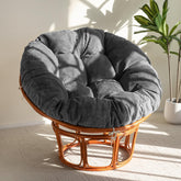 HIGOGOGO Papasan cushion with corduroy cover for luxurious, comfy seating