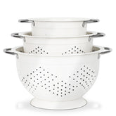 Hillbond colander set, 1.5qt side view, efficient drainage for pasta and veggies.