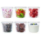 HillSpring small glass bowls with removable lids for portion control and secure storage.