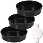 HIWARE 8-inch round cake pans top view shows sturdy construction for even baking