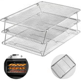 HIWARE three-tier oven-safe collapsible cooling rack for efficient batch cooling.